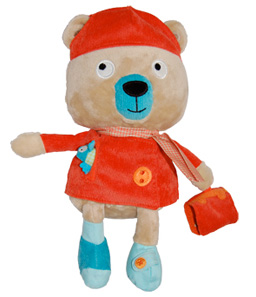 Design produit, pour Oxybul Eveil & Jeux.
Léon l'ourson est une peluche d'activités.
Il fait partie de la collection renard et lapin.