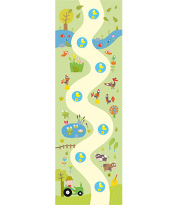 Illustratrice pour Oxybul / Eveil & jeux.
Création des grande illustration et d'un picto oiseau pour ce tapis sonore.
Cliquer. L'illustration du tapis et la photo du produit, à consulter.
